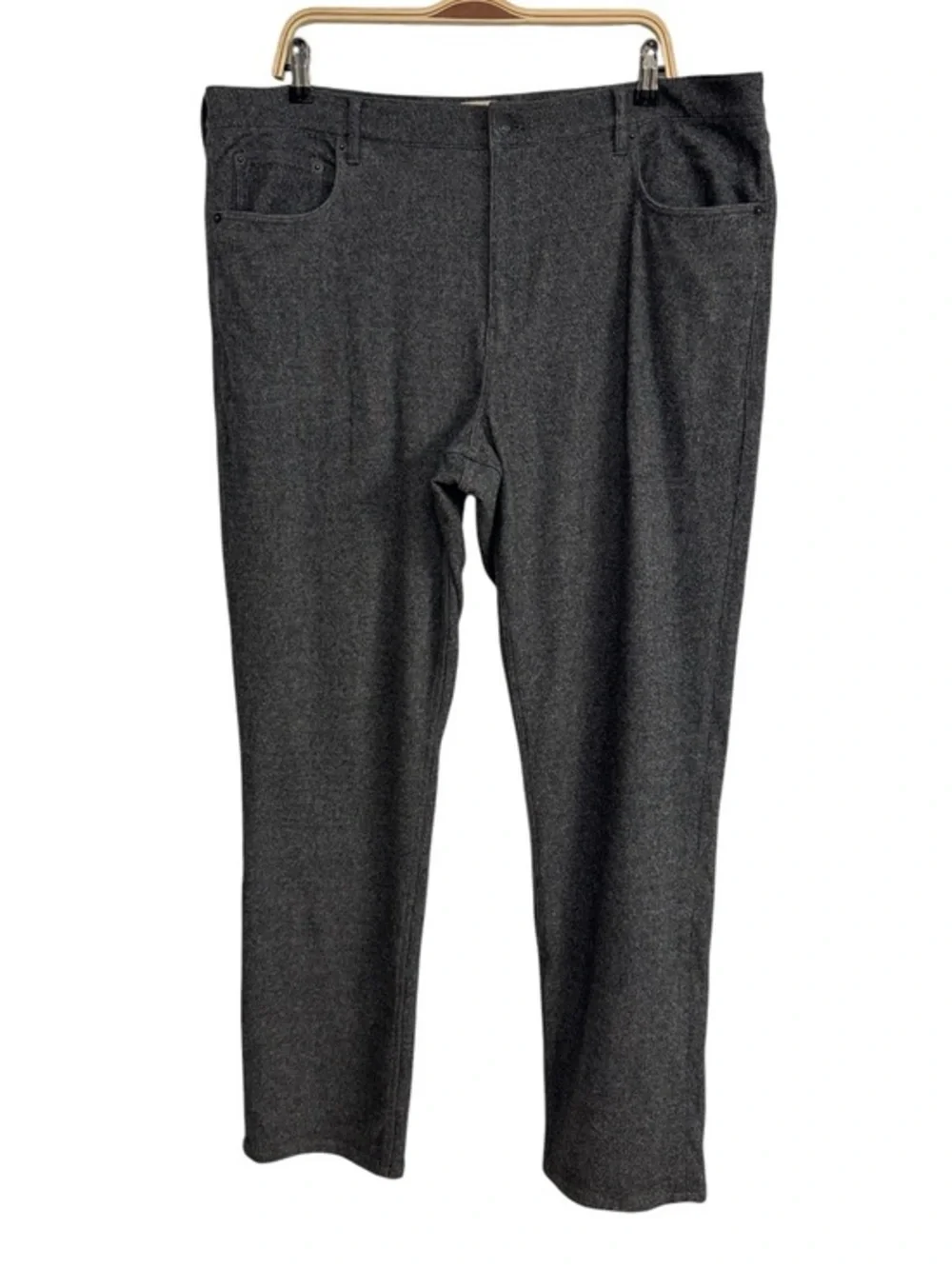 Faherty Cotton Wool Blend Pants Size 40 Gray Five Pocket Casual Stretch Fit